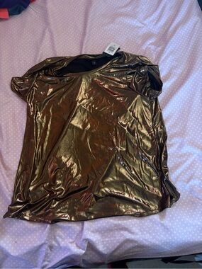 Torrid Metallic gold Short Sleeve Tshirt